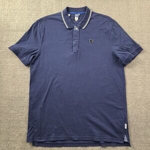 G Star Raw Polo Shirt Adult Extra Large Blue Short Sleeve Streetwear Casual Mens